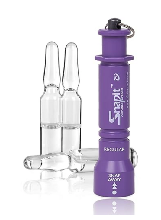 SnapIT Ampoule Opener for Glass Ampoules 1-15 ml (Plastic, Purple)